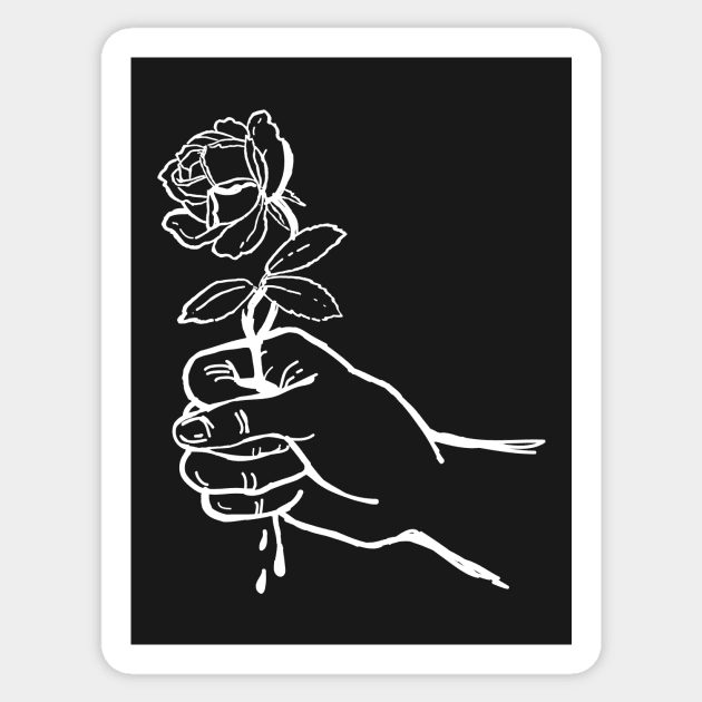 Flor en mano Sticker by AlwaysBlack